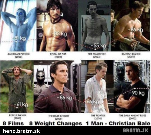1 muž a jeho 8 filmov :D vždy iná váha !