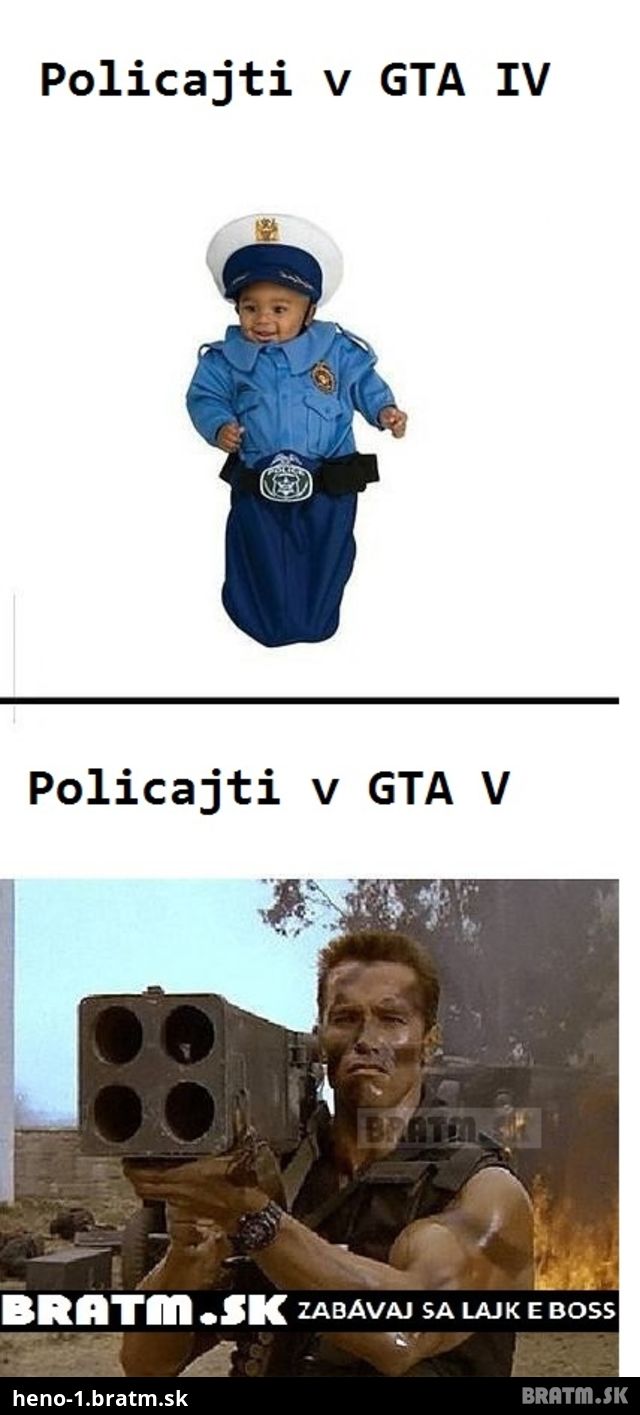 Porovnanie policajtov v GTA :D