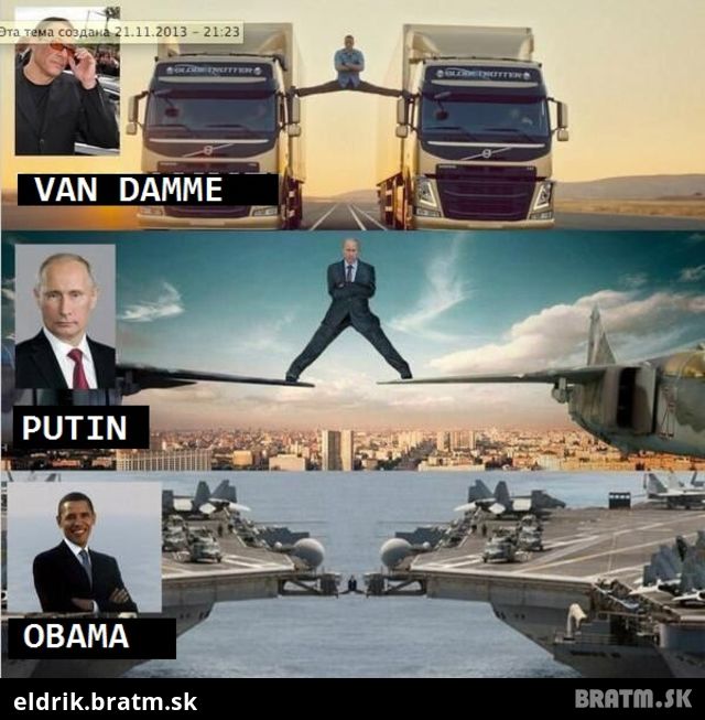 Van Damme vs. Obama a Putin :D