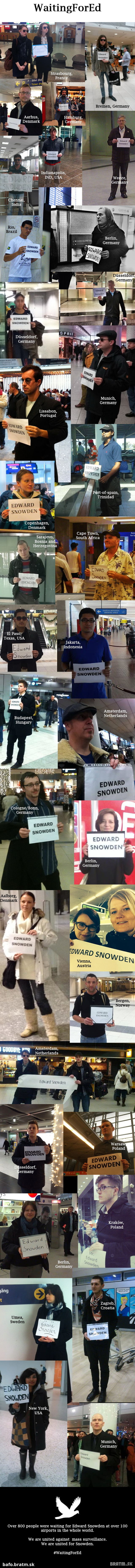 ŠOKUJÚCE: EDWARD SNOWDEN  spôsobil niečo neskutočné! Viac ako 800 ľudí ho očakávalo na letiskách!