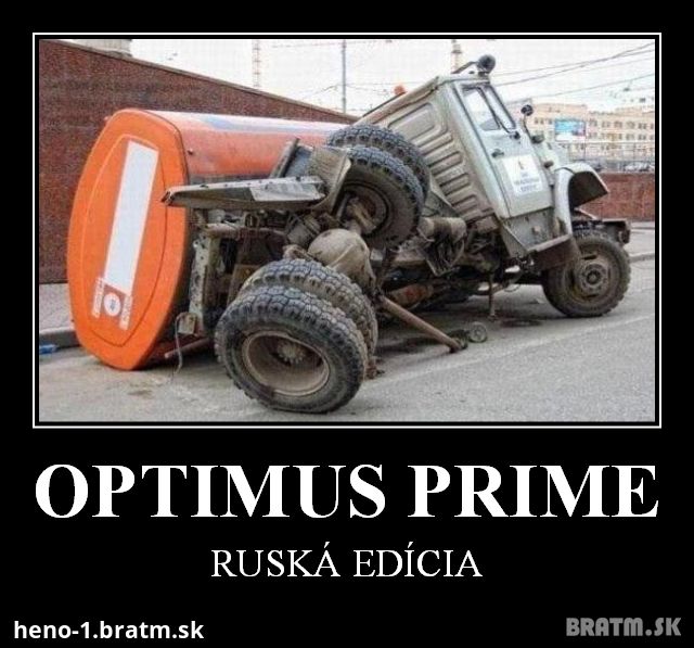 Pozrite si ako vyzerá Optimus Prime na ruský spôsob :D