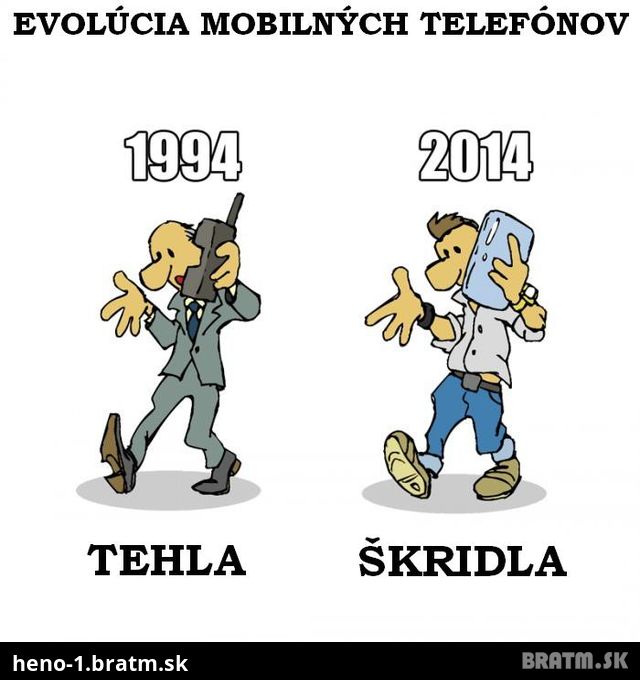 Ako vyzerá evolúcia mobilov :D
