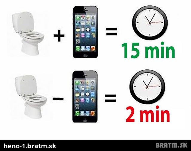 Ako to vždy dopadne, keď si vezmeme na WC mobil :D