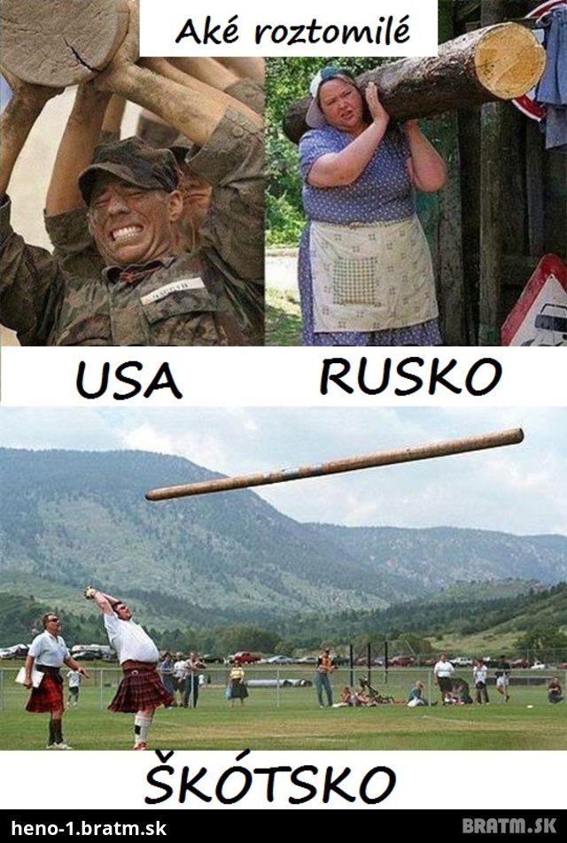 USA, RUSKO a ŠKÓTSKO sa preťekajú, kto má väčšiu silu :D