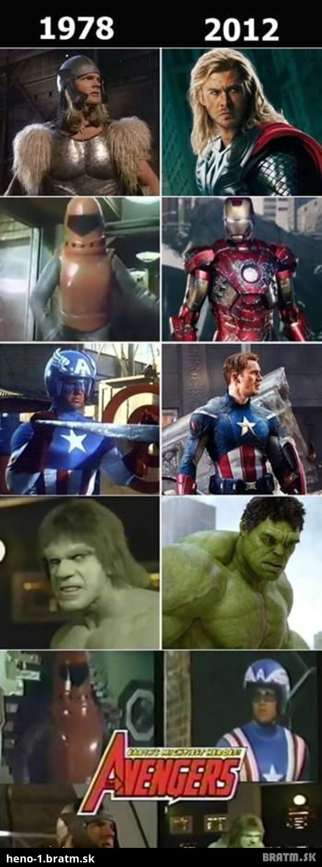 Super hrdinovia kedysi vs. v dnešnej dobe :D