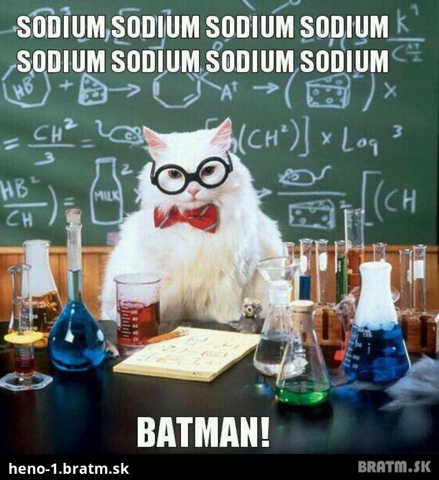 Sodium, sodium.. :D