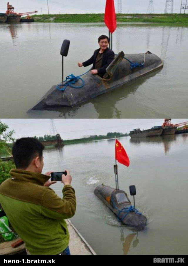 Čínsky farmár vynašiel nové plavidlo :D