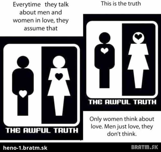 Skutočná pravda... čo si myslíte? Takto vnímajú lásku ženy a muži