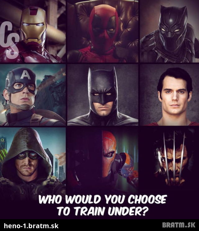Pod kým z týchto hrdinov by si chcel trénovať ty?:D