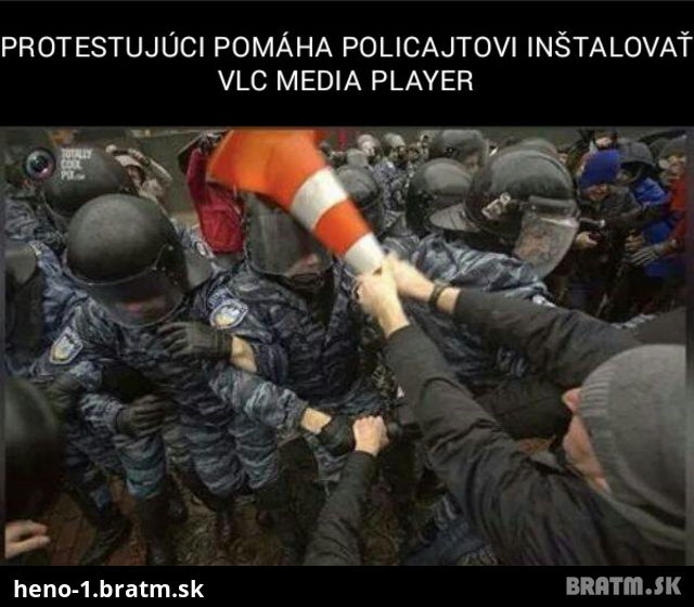 Ako inštalovať VLC player policajtovi :D
