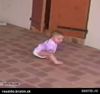 BRATM GIF: Ha- ha :D podarené bábo a jeho originálna chôdza :D