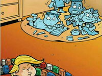 Veľmi vtipný komiks na politiku amerického prezidenta :D
