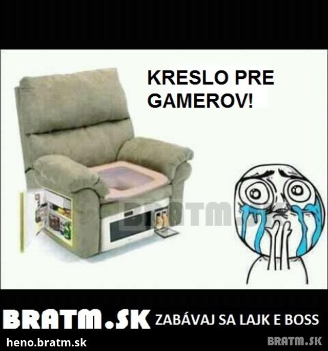 Kreslo pre gamerov :D