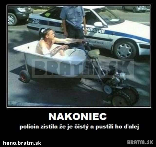 Nakoniec polícia zistila, že je čistý a pustili ho ďalej :D