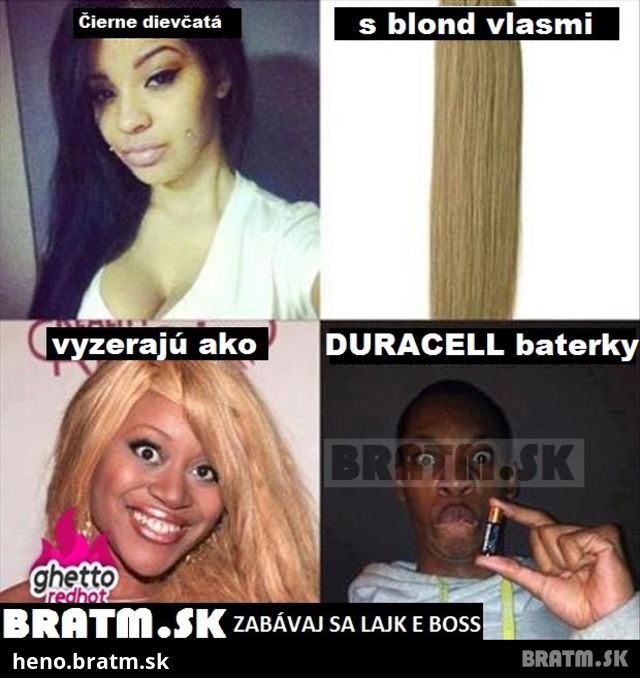 Ako vyzerajú černošky s blond vlasmi ? :D