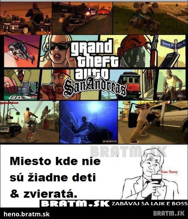 GTA, miesto bez detí a zvierat :D