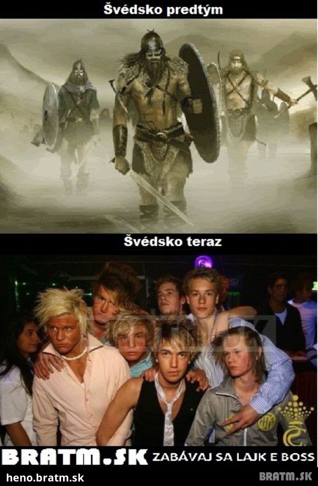 Švédsko kedysi a dnes :)