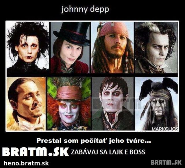 Johnny Depp a jeho tváre :D