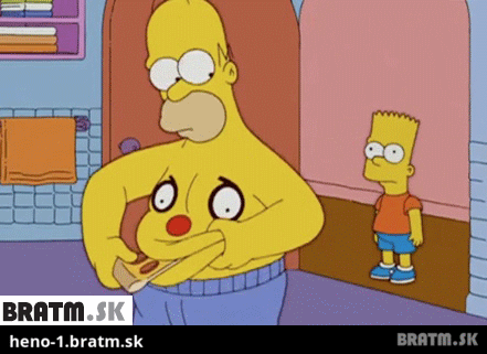 BRATM GIF: Homer a jeho hladné brucho :D