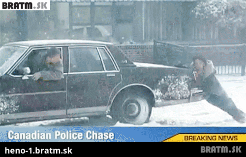 BRATM GIF: Policajná naháňačka v Kanade :D