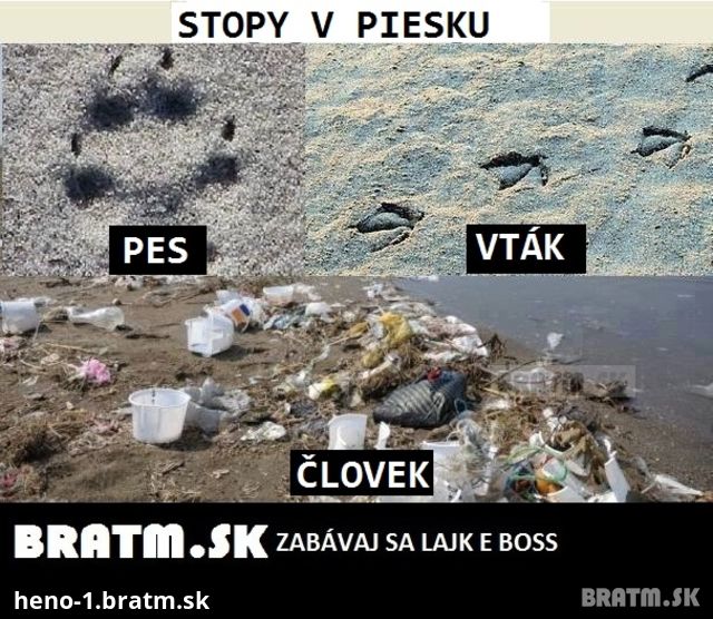 STOPY V PIESKU. Smutné, ale je to tak ...