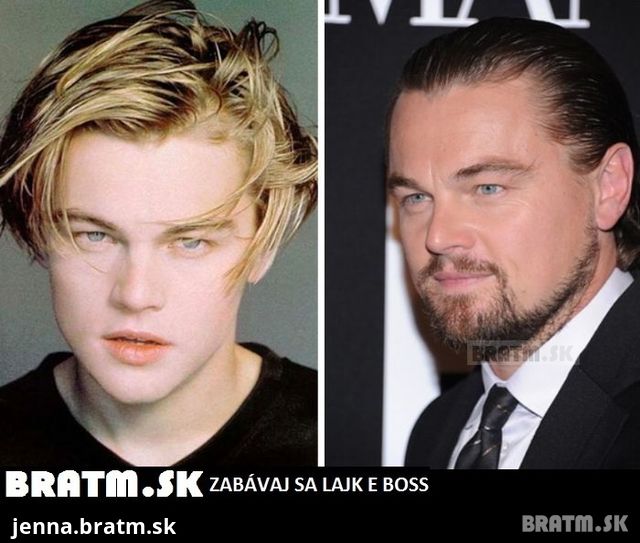 Leonardo Dicaprio za mládi a teraz :D