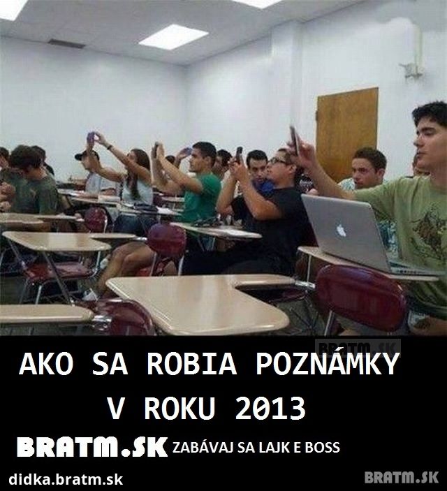 Takto sa robia poznámky v dnešnej dobe :D