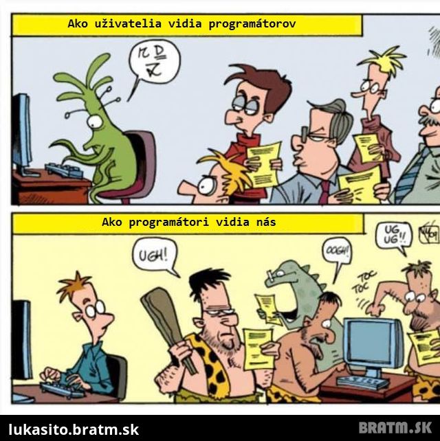 Ako sa navzájom vnímajú užívatelia vs. programátori :D