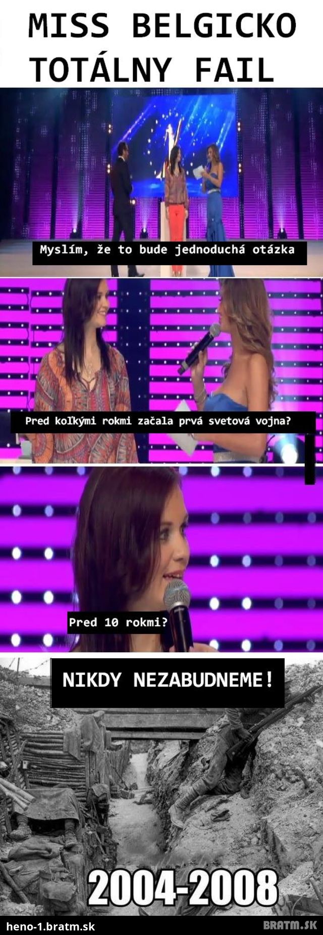 TOP FAIL: MISS BELGICKA TO TEDA RIADNE POHNOJILA!! TO MUSÍŠ VIDIEŤ!!:D