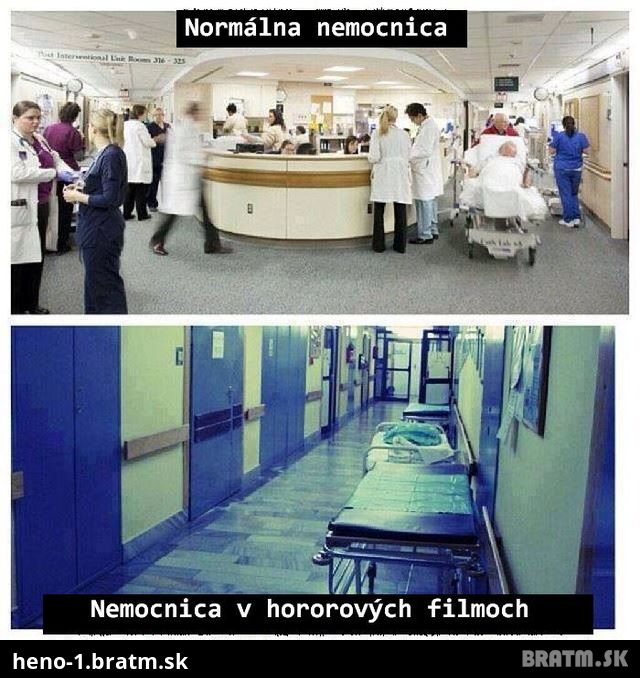 Najväčší rozdiel nemocníc v hororoch a v skutočnosti :D