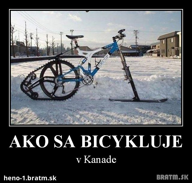 Ako vyzerá zimná cyklistika v Kanade :D