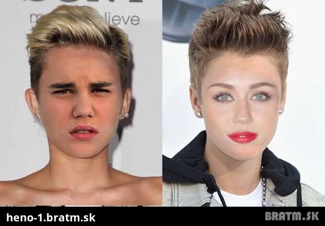 Justin Bieber vs. Miley Cyrus :D Majú toho veľa spoločného :D