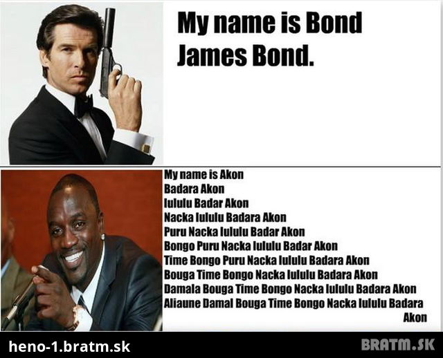 James Bond vs. Akon :D