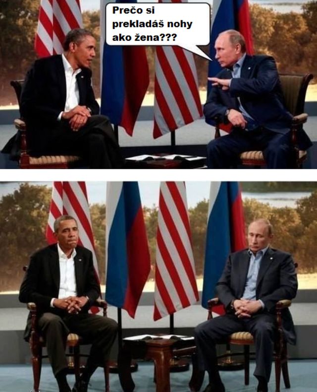 Ako si prekladá nohy Obama :D