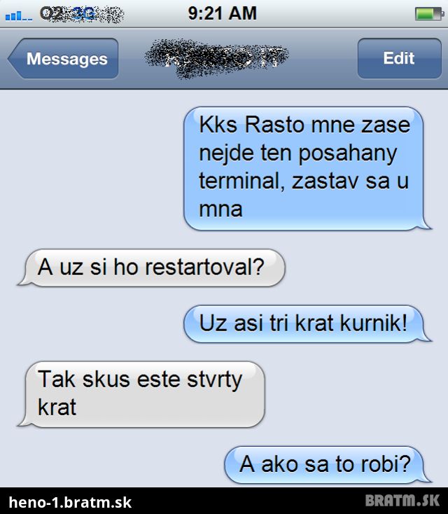 Top zabitá SMS medzi dvoma kamarátmi :D