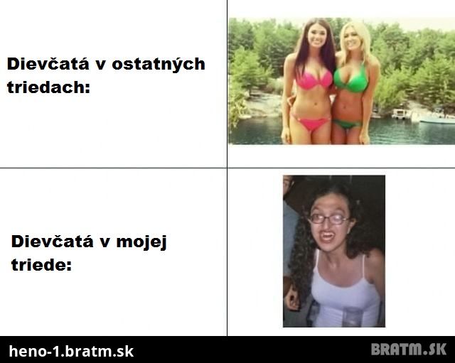 Ako vnímame dievčatá v ostatných triedach :D