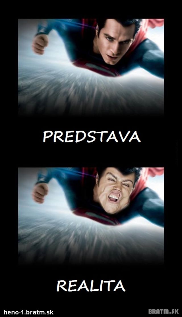 Ako vyzerá v skutočnosti superman počas letu :D :D :D