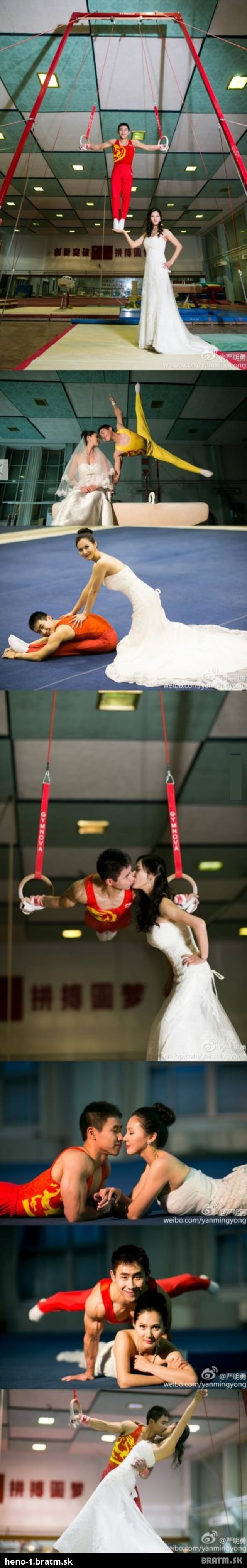 TOP séria svadobných fotiek čínskeho gymnastu :) Toto musíš vidieť :)