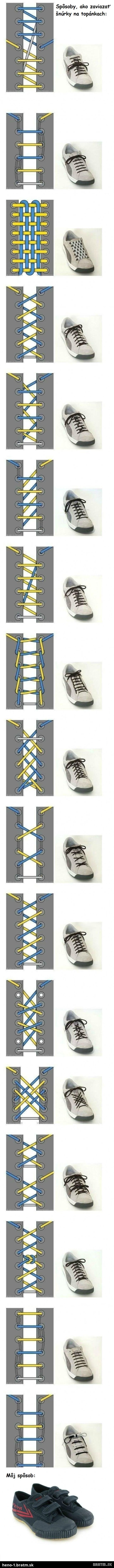 Chceš vedieť, akými spôsobmi dokážeš zaviazať šnúrky na topánkach? Sleduj ! :D