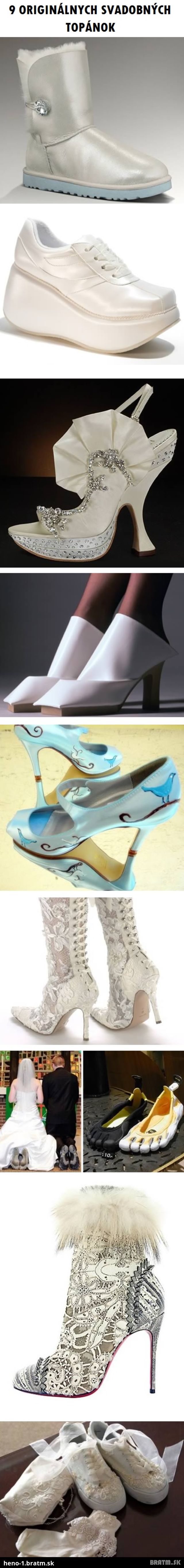Každá nevesta túži byť originálna :) Experimentovať sa dá aj so svadobnými topánkami :)