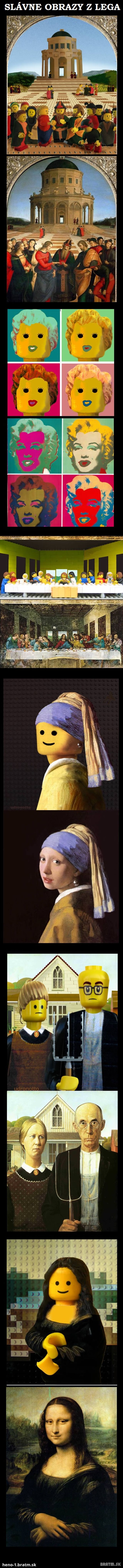 Lego postavičky sú schopné napodobniť takmer čokoľvek od  filmu cez slávne fotografie až po obrazy.