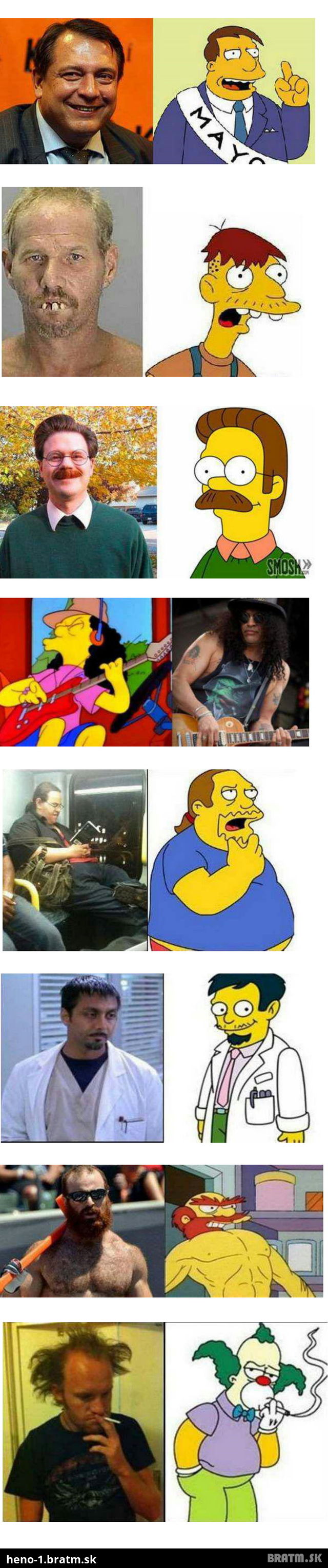 Neuveriteľné! The Simpsons majú skutočných dvojnikov!:) #VOL 2
