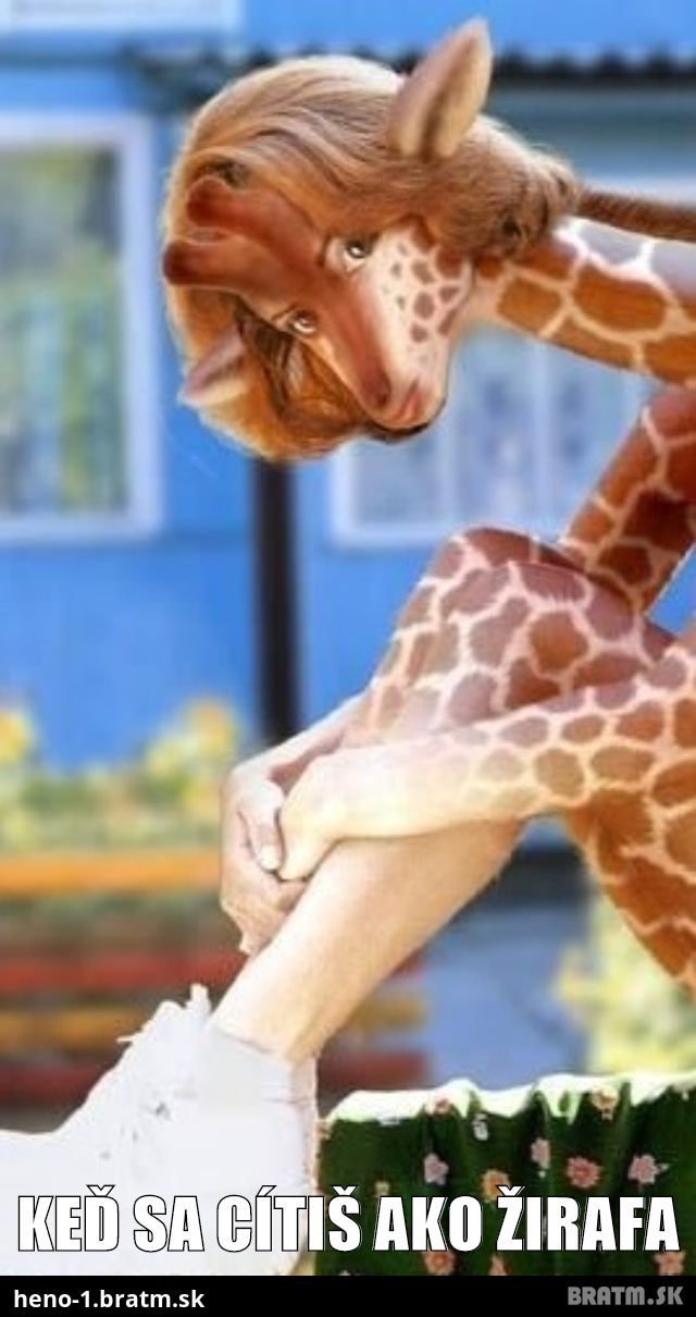 Keď sa cítiš ako žirafa :D :D