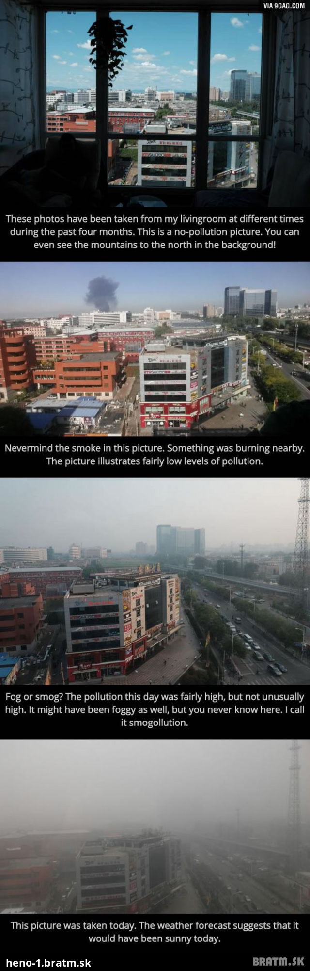 SMOG v Číne, aj takto to tam vyzerá.