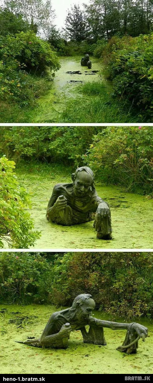 Unikatna socha uprostred jazera :D
