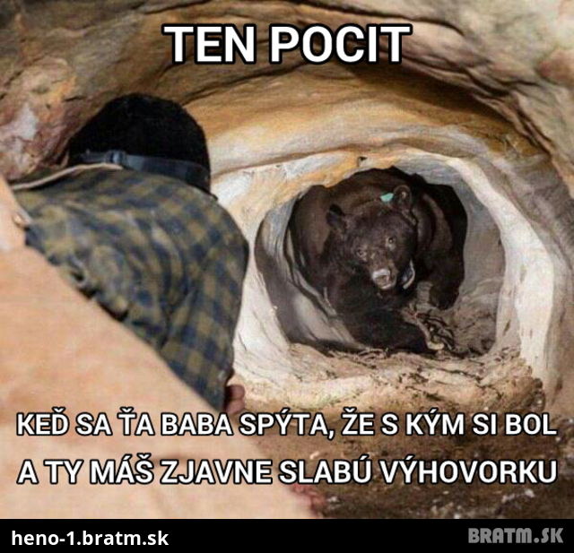 Ten pocit, ked sa hadate s babou :D