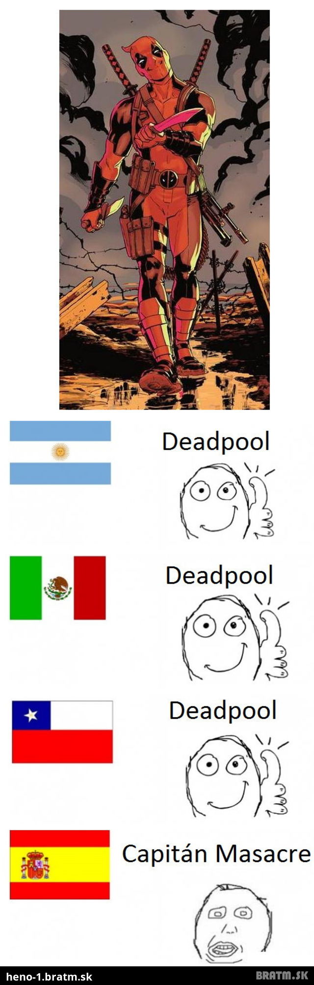 Deadpool v inych jazykoch :D Spanielsko boduje!!! :D