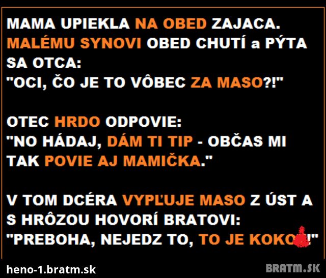 Nieco na zamyslenie pred obedom :D