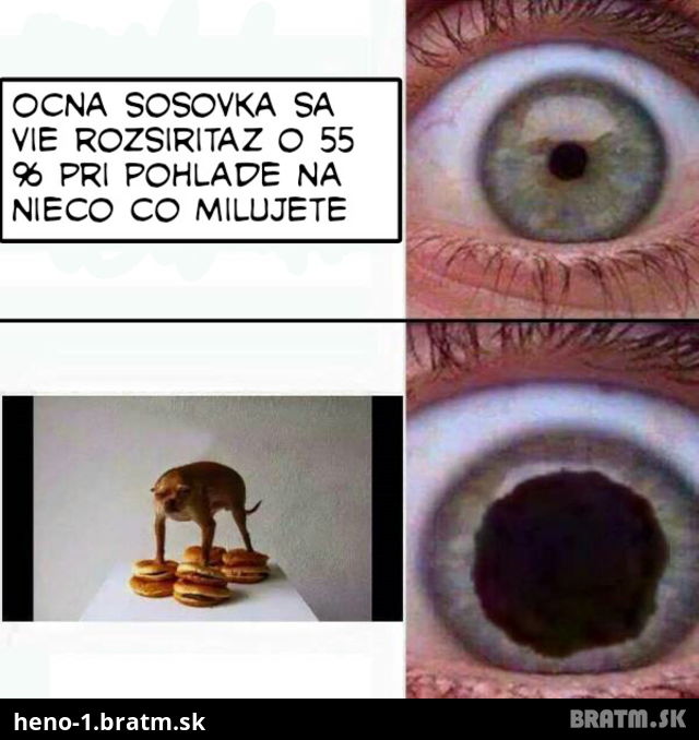 Vedeli ste, ze ocne zrenicky sa vedia rozsirit :D