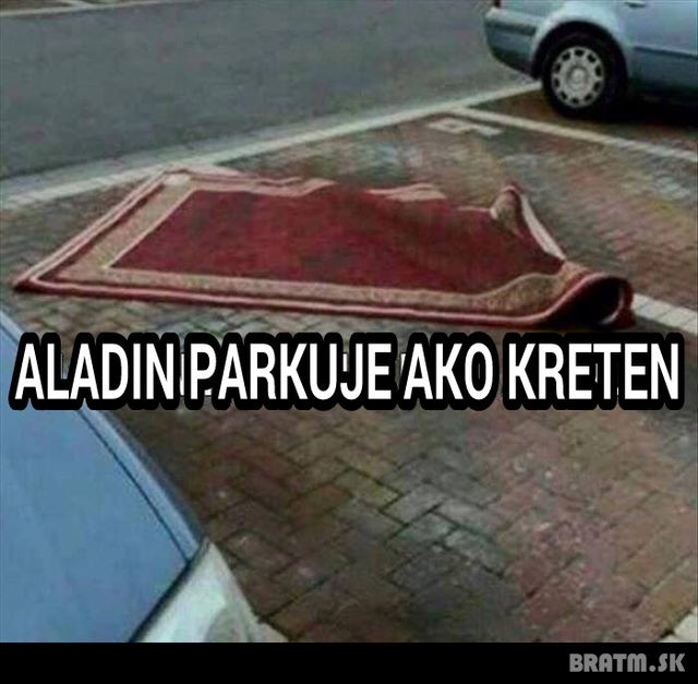 Viete ako parkuje Aladin?:D